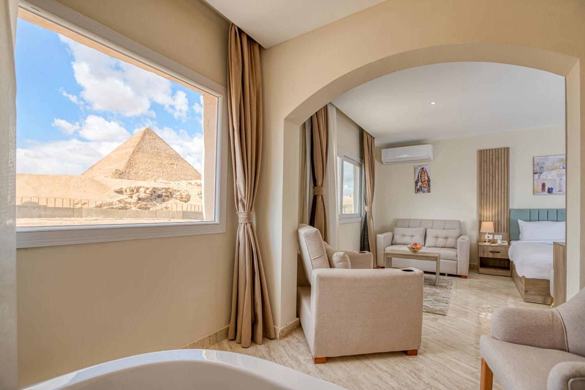 Soul Pyramids View Otel Kafret el-Gabal Dış mekan fotoğraf